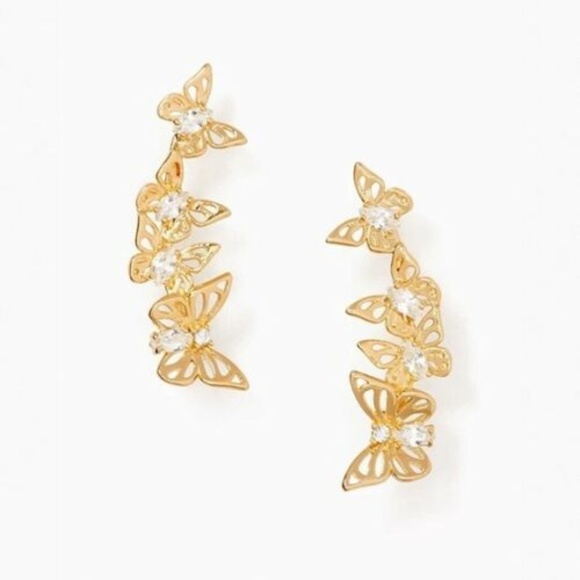 kate spade Jewelry - NEW Kate Spade KS Butterflies Gold Climber Earring kate spade Jewelry - NEW Kate Spade KS Butterflies Gold Climber Earring